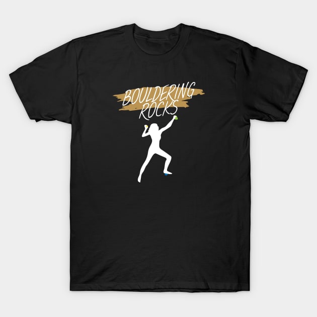 Bouldering rocks women T-Shirt by maxcode